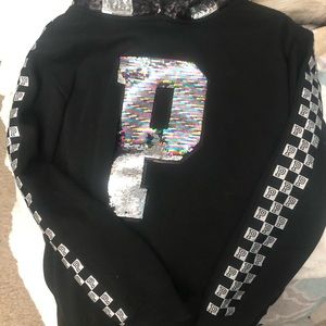 Limited edition PINK Sherpa Hoodie with Bling